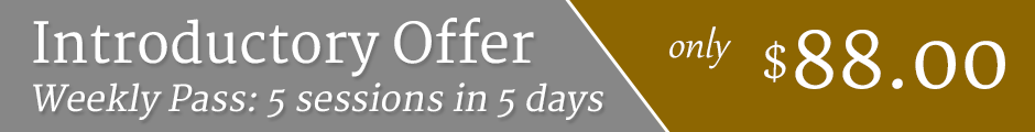 Introductory Offer, Weekly Pass: Five Sessions in Five Days, Only $88.00